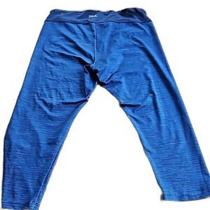Everlast Womens Large Blue 3/4 Lightweight Yoga Leggings Capri Breathable Layer
